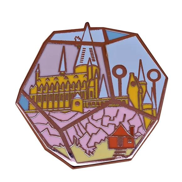 Harry Potter Protective Shield Hogwarts Enamel Pin 220-2 - Picture 1 of 1